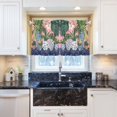 thumbnail image 5 of Yayeee Kitchen Curtains Tier Pair Light Filtering 27"x36" Rod Pocket Short Cafe Window Panel, Floral Vase, 5 of 7