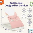 thumbnail image 5 of ComfyBumpy Ergonomic Baby Bouncer Seat - Portable Bouncing Chair with Adjustable Height Positions- Pink, 5 of 10