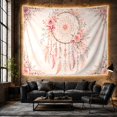thumbnail image 6 of Floral Garden Dreamcatcher with Soft Consists Circular, Nostalgic Vintage for Botanical Art Lovers, Wall Decor, Valentine'S Day Gift, Tapestry Wall Hanging for Dorm and Living Room, 6 of 7