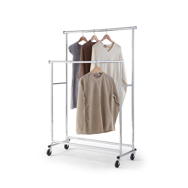 SunnyPoint Heavy Duty Double Rail Clothing Garment Rack