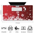 thumbnail image 5 of Long Mouse Pads for Desk,Red Christmas Snowflake Pattern Desk Mats on Top Of Desks, Desk Mouse Pad Extra Large with 3mm Non-Slip Base and Stitched Edge for Gaming,Office,Work,Home 47.3x23.6in, 5 of 5