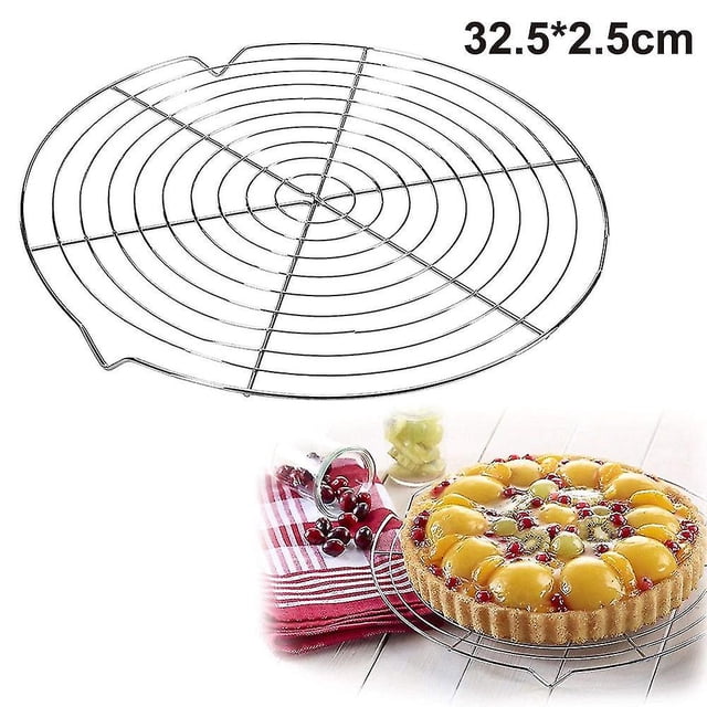 Rejilla para hornear pasteles, rejilla redonda para enfriar pan, 32,5 Cm, rejilla para pasteles para un enfriamiento uniforme y rápido