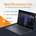 thumbnail image 3 of HP OmniBook X Flip 2-in-1 16" 2K Touchscreen Laptop, Intel Ultra 7 256V, 16GB RAM, 2TB Storage(1TB SSD+1TB Docking Station Set), Intel Arc Graphics, Backlit Keyboard, Win 11, Gray, 3 of 8