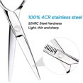 thumbnail image 5 of Casewin Professional Hair Cutting Scissors Set, Black Stainless Steel Barber Shears + Thinning/Texture Hairdressing Shears+Barber Comb, 5 of 5