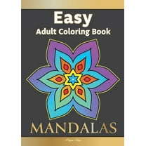 Pippa Page: Easy Adult Coloring Book MANDALAS, Large Print, Paperback