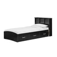 thumbnail image 3 of Better Home Products California Wooden Twin Captains Bed in Black, 3 of 10