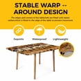 thumbnail image 4 of Yellow Brown Table Cloths for 6 Foot Rectangle Tables, Farmhouse Dog Paw Vintage Patio Waterproof Elastic Fitted Tablecloths, Washable Rectangular Table Cover for Camping, 4 of 8