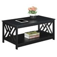 thumbnail image 3 of Convenience Concepts Titan Collection Coffee Table with Shelf, Black, 3 of 7