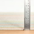 thumbnail image 2 of Dash & Albert Ana Ticking Machine Washable Rug, 2' 6" x 8', Aqua, 2 of 7
