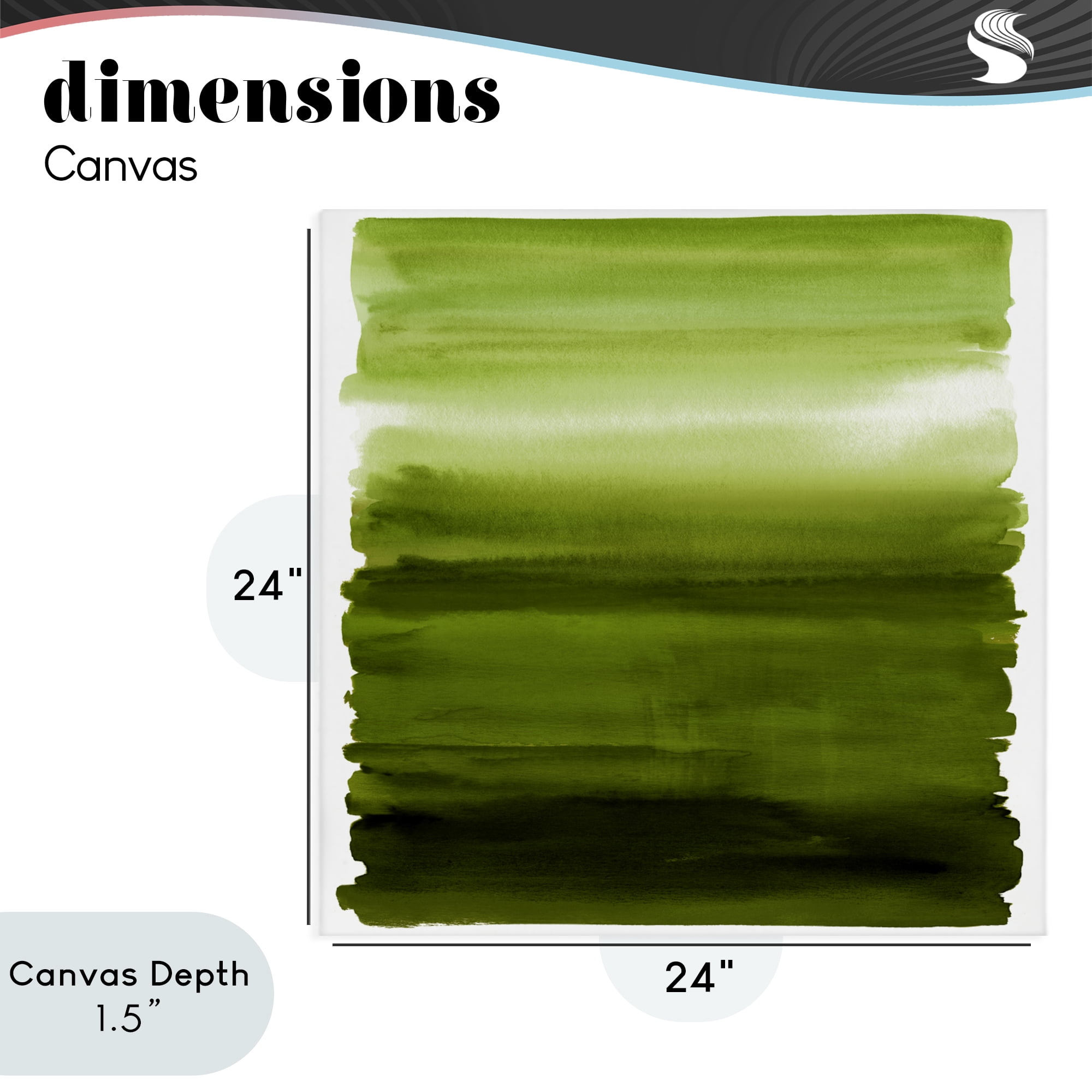 Stupell Industries Earthy Green Ombre Canvas Wall Art, design by Allie Corbin