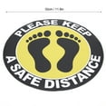 thumbnail image 2 of Warning Floor Sticker Floor Sticker Sign  Distance Sticker Distance Floor Decal 5pcs / Bag Distance Warning Floor Sticker Decal  Distance Sign For Store HospitalXG008, 2 of 8