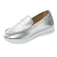 thumbnail image 2 of ZTTD Ladies Fashion Leather Round Toe Low Top Overfoot Thick Sole Casual Shoes, 2 of 9
