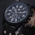 thumbnail image 1 of Reloj de cuarzo para hombre, relojes para hombre, de cuero militar, con fecha, de cuarzo, analógico, relojes de pulsera de cuarzo para hombre, 1 of 2
