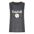 thumbnail image 3 of Wycnly Womens Tank Tops Summer Baseball Mom Print Round Neck Sleeveless T Shirts Mother's Day Fashion Letter Print Loose Breathable Comfy Vest Blouse Gray m Under $5, 3 of 3