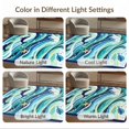 thumbnail image 7 of ODIKA 8'x10' Washable Area Rug Durable, Non-Slip Bathroom Ocean Wave Nautical Whale Starfish Beachy Accessories for Living Room, Under Sectional, Family, 7 of 7