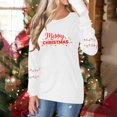 thumbnail image 4 of HOMBOM Ugly Tops for Women Long Sleeve Dressy Casual White Christmas Tree Christmas Womens Tee Shirts Crewneck, 4 of 9