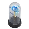 thumbnail image 3 of Lámpara de noche con forma de flor azul, romántica, para mesita de noche, de cristal, para dormitorio y escritorio., 3 of 14