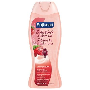 Softsoap Moisturizing Body Wash and Shave Gel, Strawberry Scent, 20 oz