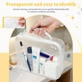 thumbnail image 4 of 3Pcs Clear Hard Shell Zipper Case Portable Makeup Storage Box Waterproof Storage Bins Cosmetic Bag for Toiletry Travel, 4 of 9