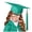 w93# GN21610, variant on Wuxian Shiny Toddler Kids Boys Girls Graduation Caps Fashionable Solid Color School College Hats With Tassel Lightweight Soft Elegant Classic Preschool Graduation Hats,Black,M