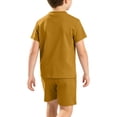 thumbnail image 5 of Amidoa Girls Summer Outfit Sets 2 Piece T-Shirt Short Sleeve and Shorts Set Kids Clothing Sets Coffee Size 8, 5 of 8