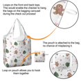 thumbnail image 4 of 5 Pack Foldable Shopping Bag,White Christmas Gingerbread Man Pattern Reusable Grocery Bags with Pockets,Large Reusable Tote Bags with Handles Waterproof & Lightweight, 4 of 6