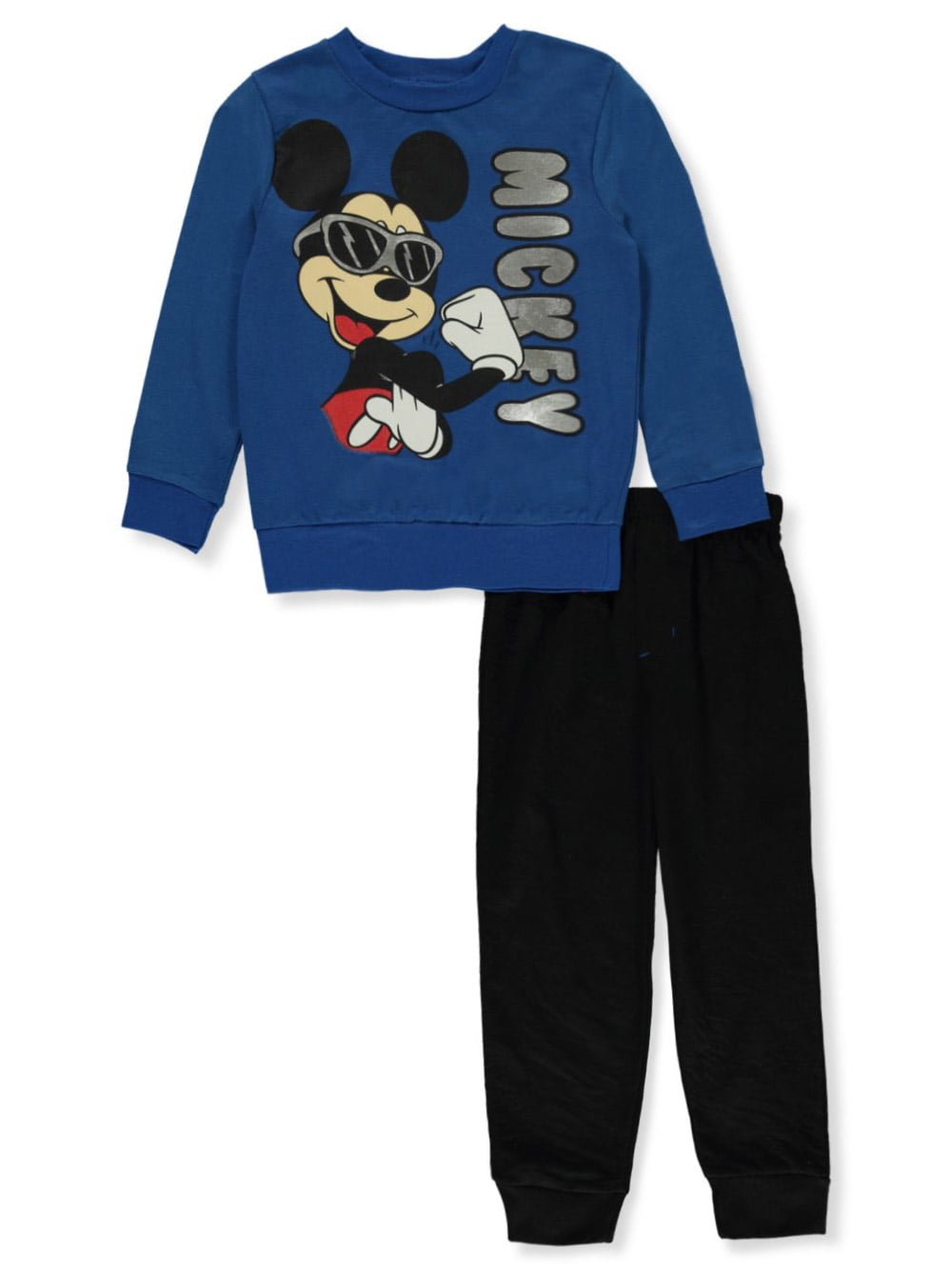 Disney Mickey Mouse Boys' 2Piece Shades Joggers Set Outfit blue/multi, 2t (Toddler)