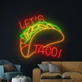 thumbnail image 3 of Handmadetneonsign Let's Taco Neon Sign, Mexican Tacos Wall Art Decor, Mexico Restaurant Wall Decor, 3 of 5