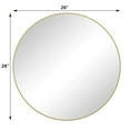 thumbnail image 7 of Gzxs 28 Inch Round Mirror, Gold Metal Frame Circle Mirror, Wall Mirror for Entryway, Bathroom, Vanity, Living Room, Gold Circle Mirror, 7 of 7