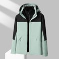 thumbnail image 3 of M-4X Plus Size Rain Jackets for Men Women Removeable Fleece Lined Coats 3 in 1 Long Sleeve Zip Up Warm Hiking Raincoats with Pockets and Hoodies, 3 of 7