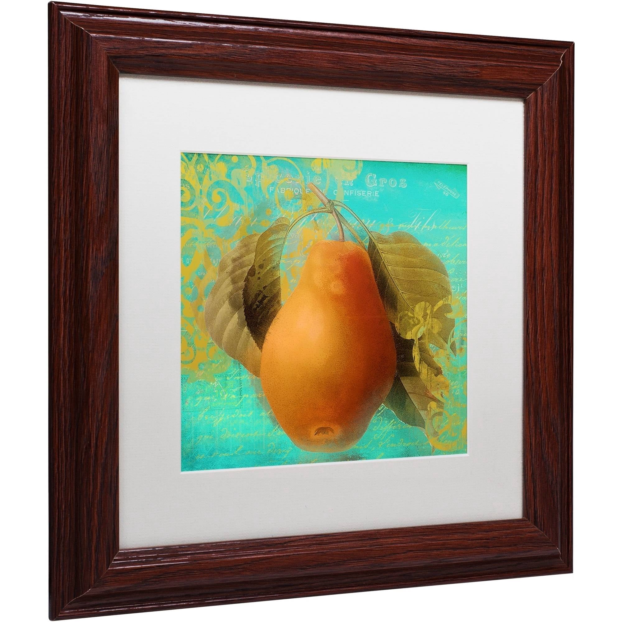 Trademark Fine Art "Glowing Fruits IV" Canvas Art by Color Bakery White Matte, Wood Frame
