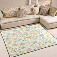 thumbnail image 2 of Pastel Butterflies Pattern 80''x58'' Extra Large Plush Memory Foam Rug, Soft, Absorbent, Non Slip, 2 of 7