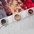 thumbnail image 5 of Feelyou Cartoon Wolf Teens Black Out Curtains, Romantic Jungle Animal Curtains Pack of 2 (42x63 Each), Red Anniversary Rose Bedroom Curtains, Living Room Curtains Decor, 5 of 7