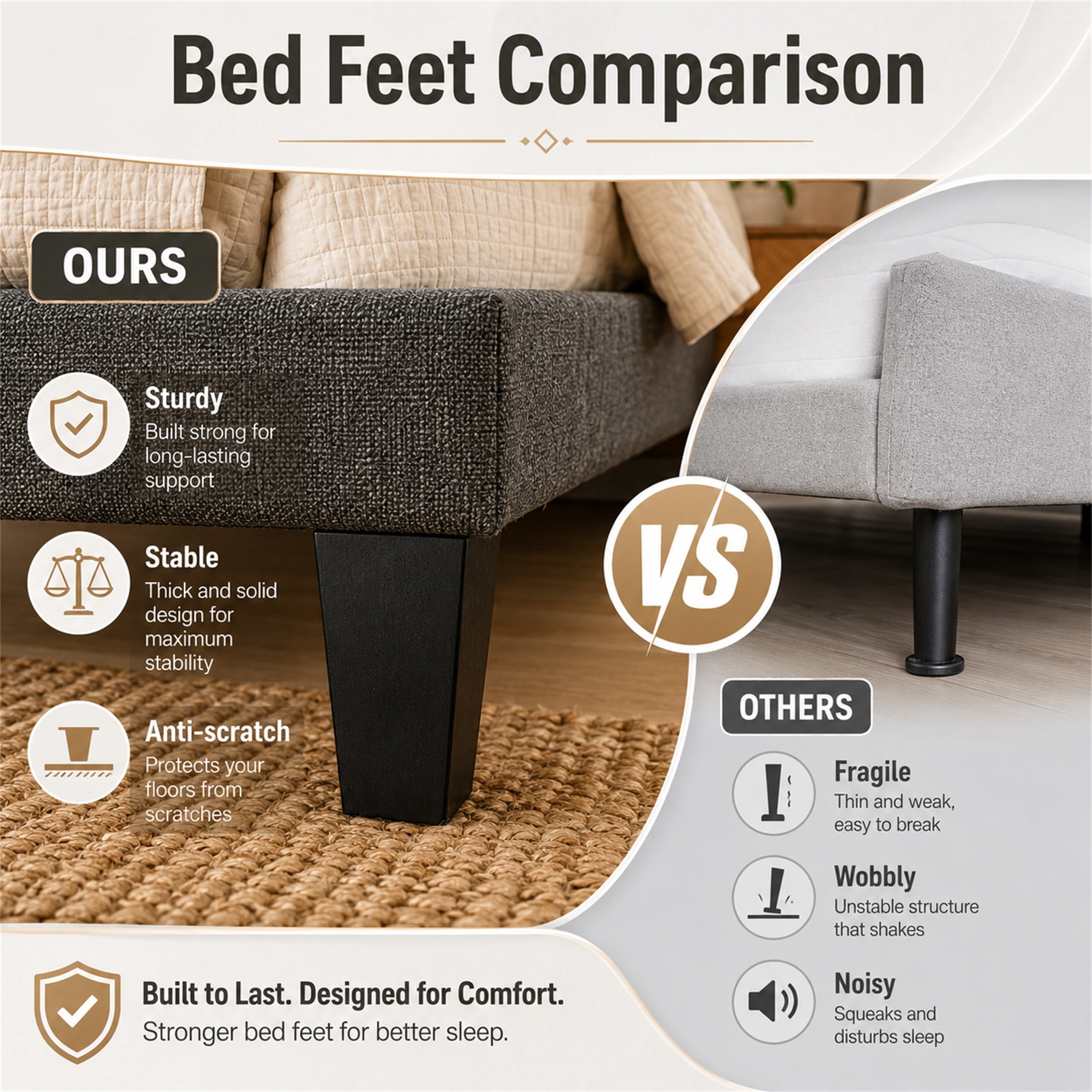 SESSLIFE King Size Bed Frame with Adjustable Upholstered Headboard, Linen Upholstered Platform Bed Frame King, Noise Free, No Box Spring Needed, Gray