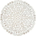 thumbnail image 2 of Northlight 24" Brushed Antique White Damask Round Wall Panel, 2 of 7