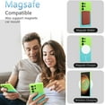 thumbnail image 6 of Magnetic Case for Samsung Galaxy S22 Ultra 5G, Luxury Gradient Neon Color Case Compatible with MagSafe Charger Cover with Camera Lens Protector Pretty Case for Women and Girl - Green Blue, 6 of 14