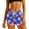thumbnail image 5 of Women 4th of July Board Shorts Hawaiian Tropical Print Beach Swim Shorts with Pockets, 5 of 10