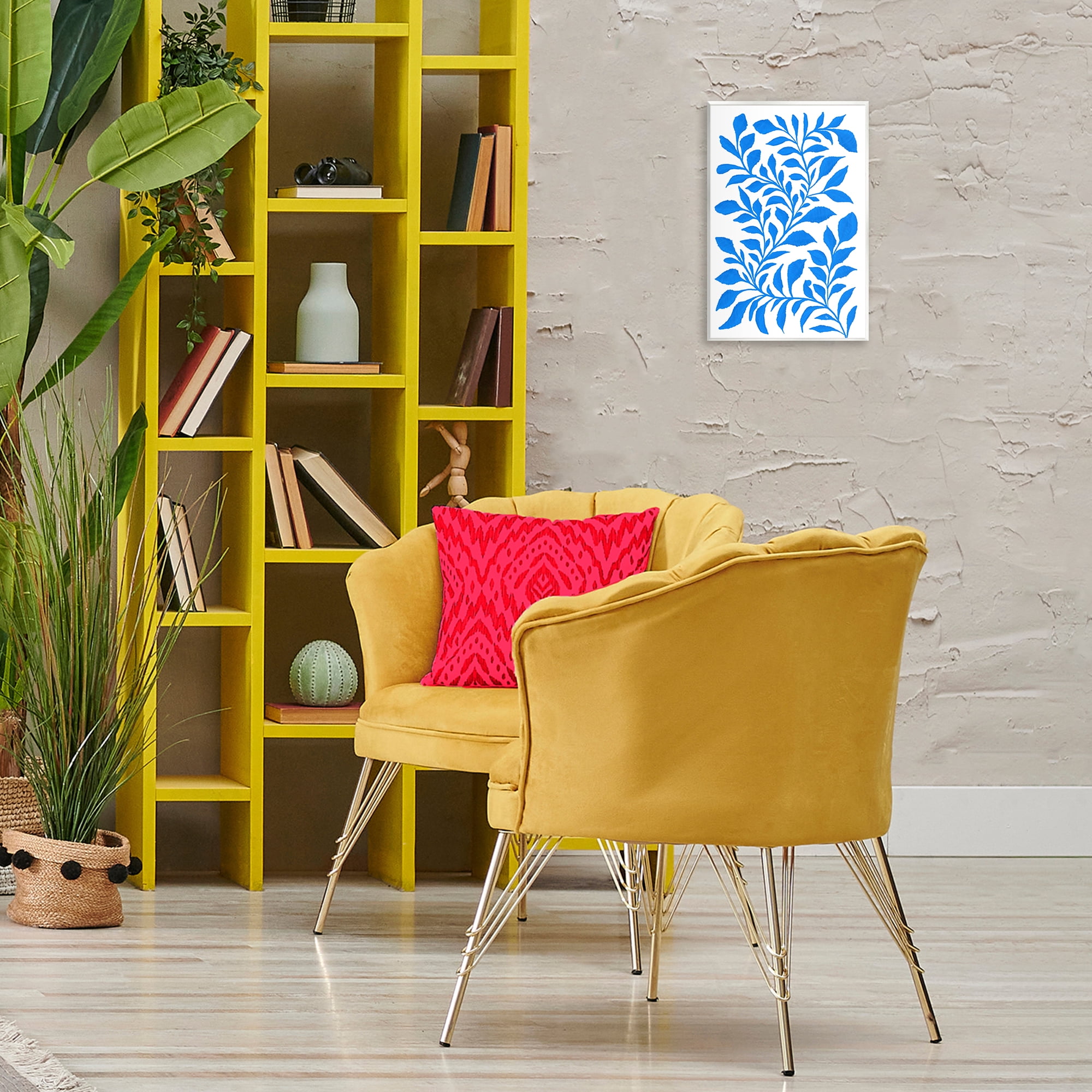 Stupell Industries Blue Snake Plant Botanical & Floral Painting Unframed Art Print Wall Art, 10 x 15