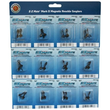Bachmann Trains - E-Z MATE MARK II COUPLERS - MAGNETIC KNUCKLE COUPLERS with METAL COIL SPRING - NEM COUPLER C