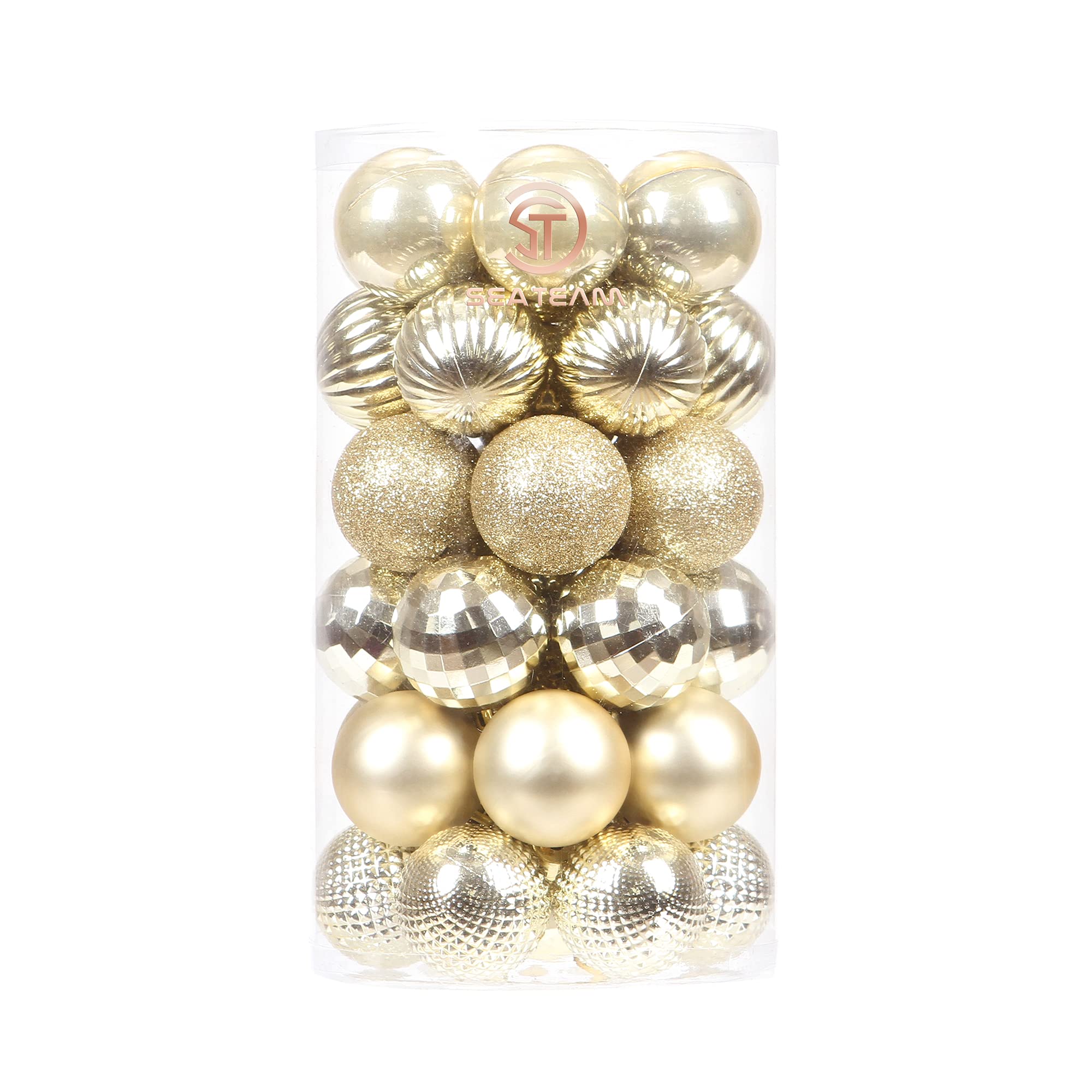 Sea Team 41-Pack Gold Christmas Ball Ornaments 1.57"