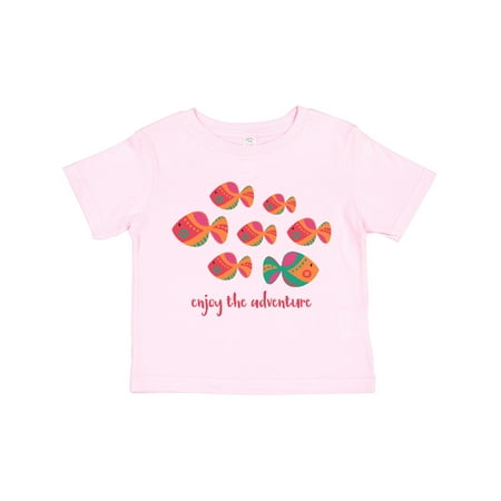 

Inktastic Enjoy the Adventure Fish Gift Toddler Toddler Girl T-Shirt