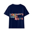 thumbnail image 5 of Kayannuo Girls' Short Sleeve Shirt Clearance Boys T-Shirt Independence Day Toddler Baby Boys Girl Comfortable Solid Color Print Short Sleeve Cotton T-shirt Top 9-10 Years, 5 of 6