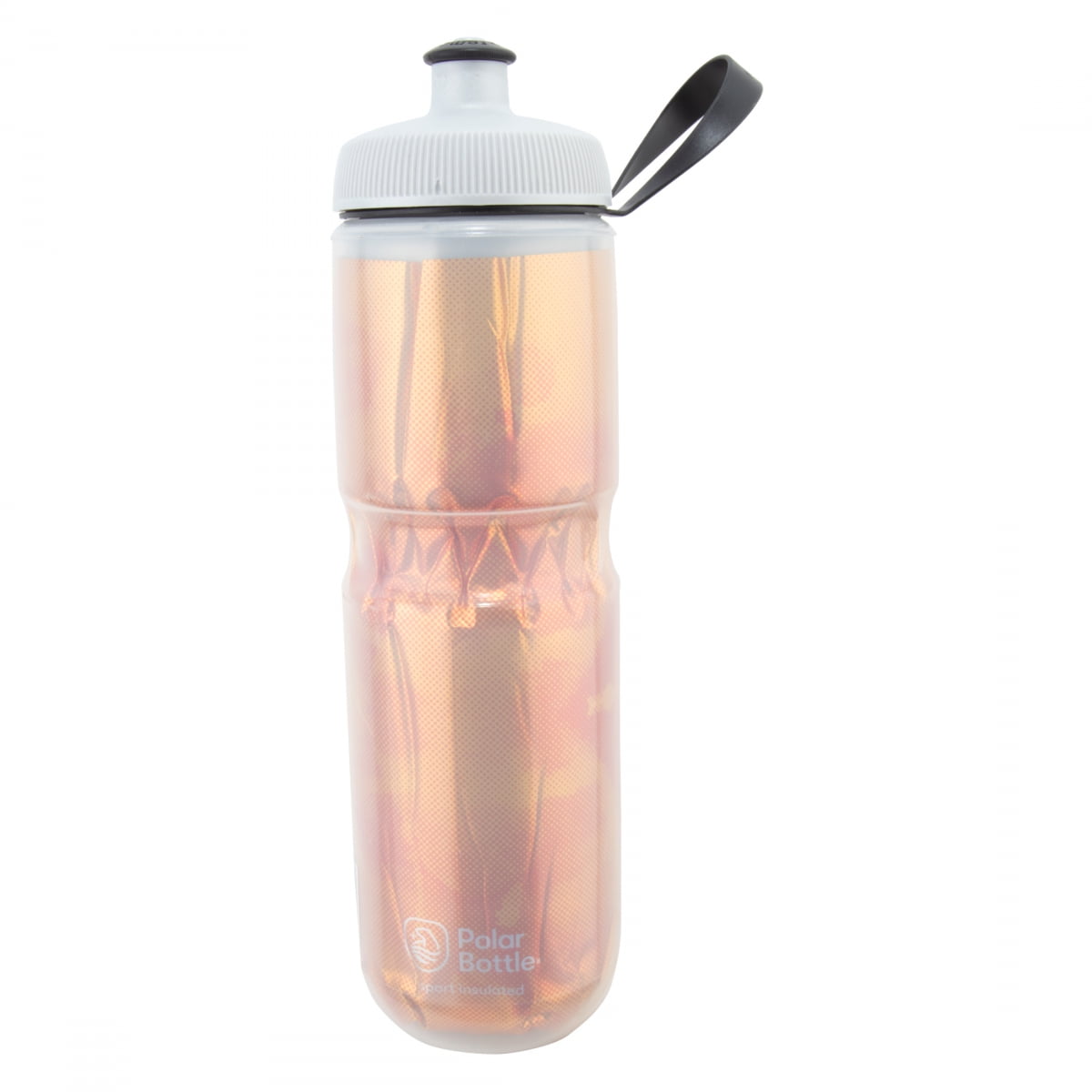 1 Sport Insulated Water Bottle Sport Bike Squeeze Bottle with Handle,24 Oz,Orange Fly Dye BPA-Free 