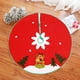 thumbnail image 5 of Falda para árbol de Navidad | Delantal redondo de 99 cm de tela no tejida con banda elástica | Decoración navideña para regalos y adornos | Cubierta inferior roja festiva para reuniones familiares, 5 of 5
