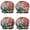 Pioneer Flower Floral-3, variant on Shower Caps,Pioneer Flower Floral Print Pattern Waterproof Shower Cap for Women 4 Pieces,Double Reusable Hair Cover for Shower PEVA Elastic Stretch Hem