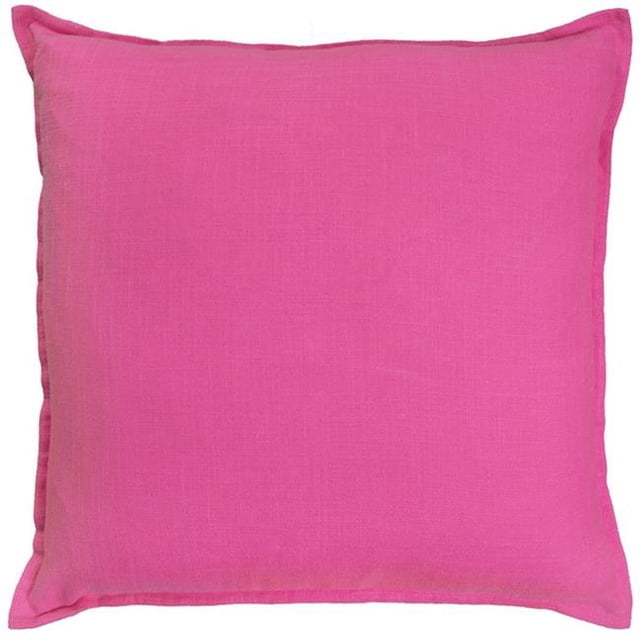 HomeRoots 403146 Fuchsia Solid Color Flange Edge Throw Pillow, Hot Pink