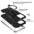 thumbnail image 4 of Decase Compatible with MagSafe Case for iPhone 13, Magnetic Invisible Ring Stand,Slim Shockproof Dual-Layer Anti-Scratch Slide Camera Lens Protector PC Back Cover Case, black, 4 of 8