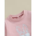 thumbnail image 5 of vera natura Toddler Boys Easter Pants Sets Blue Long Sleeve Sweatshirt Bunny Carrot Print Pants Sets, 5 of 9
