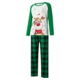 thumbnail image 3 of MIPREWUY Family Matching Christmas Pajamas Sets Long Sleeve Elk Print Tops + Plaid Pants or Long Sleeve Patchwork Jumpsuit, 3 of 11