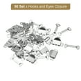 thumbnail image 3 of Uxcell 50Set Copper Sewing Hooks and Eyes Closure Set for Trousers Pants (16x13mm, Silver), 3 of 5